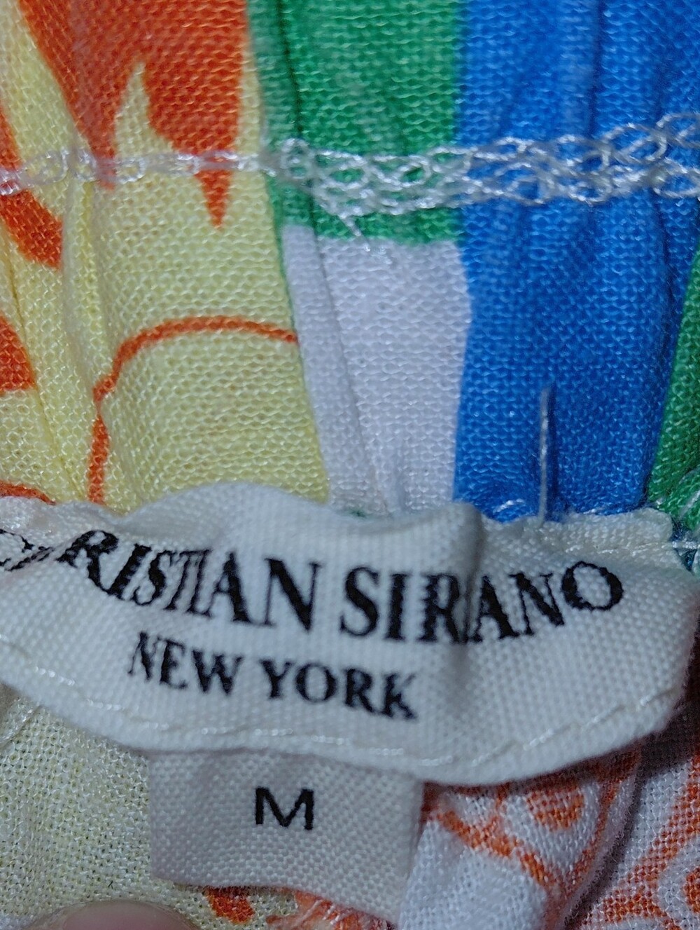 Christian Siriano New York Patchwork Wide Leg Pants Medium | Colorful Boho CC - Picture 7 of 10